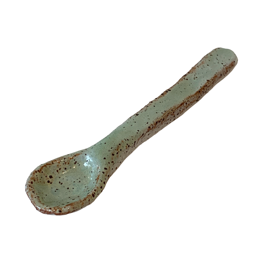 KAT HALL | ‘Jade Long Spoon’ | Ceramic Teaspoon
