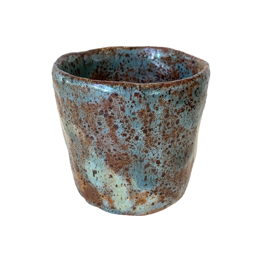 KAT HALL | ‘Jade / Brown Cup’ | Ceramic Cup / No Handle