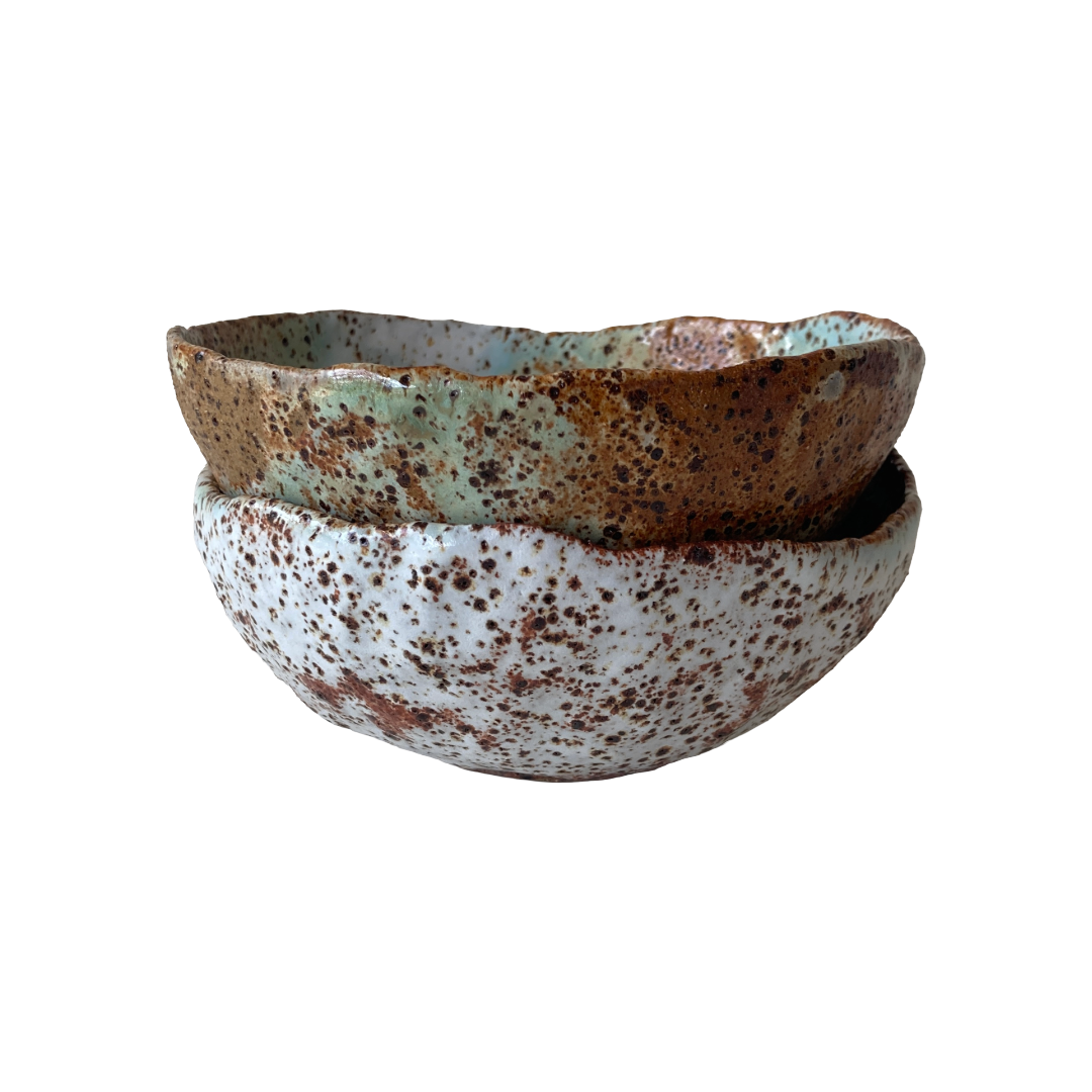 KAT HALL | 'Leaf Matter - Set of 2 Bowls' | Glazed ceramics