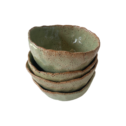 KAT HALL | 'Leaf Matter - Set of 4 Ice Cream Bowls' | Glazed ceramics