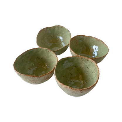 KAT HALL | 'Leaf Matter - Set of 4 Ice Cream Bowls' | Glazed ceramics