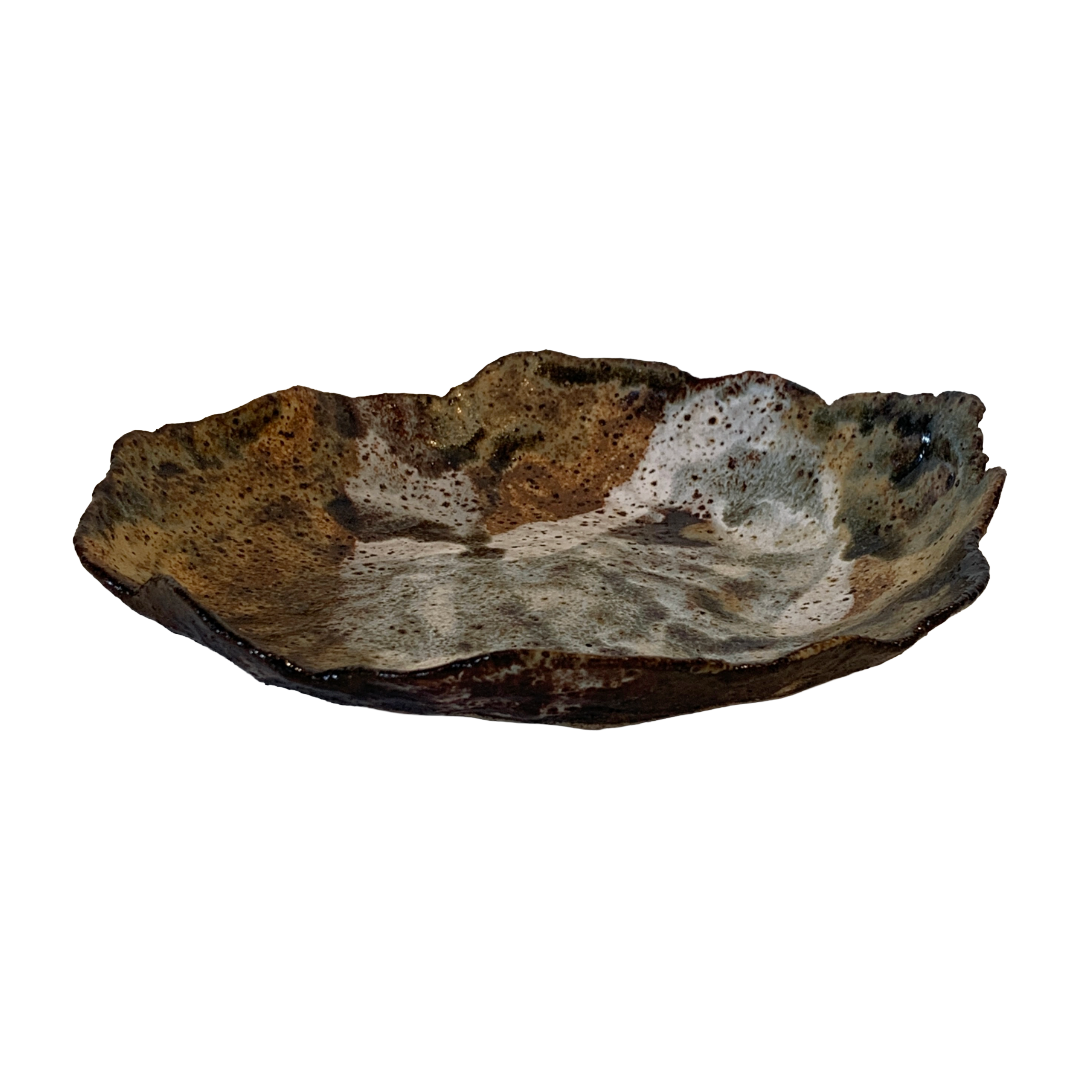 KAT HALL | ‘Mudslide Organic Plate’ - Medium | Ceramic Plate