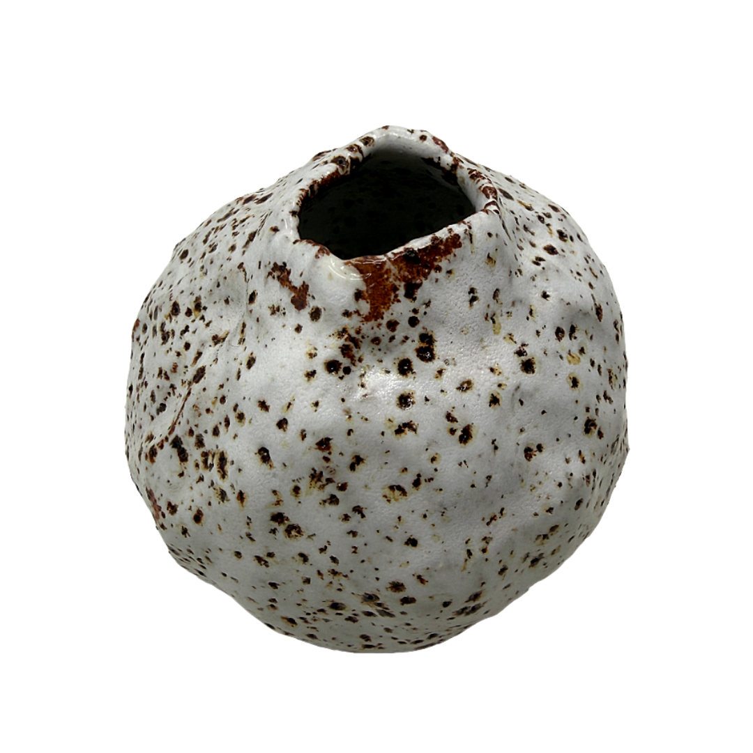 KAT HALL | ‘Luna Pod Vase I’ - Small / Round | Ceramic Vase