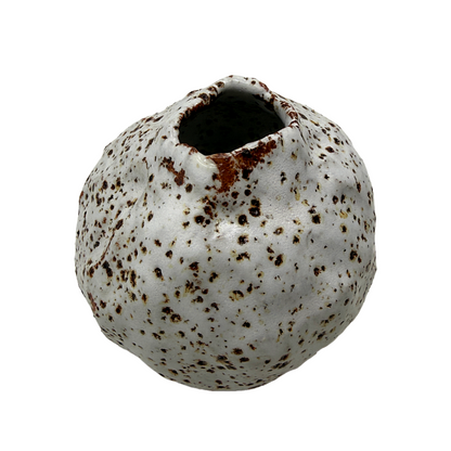 KAT HALL | ‘Luna Pod Vase I’ - Small / Round | Ceramic Vase