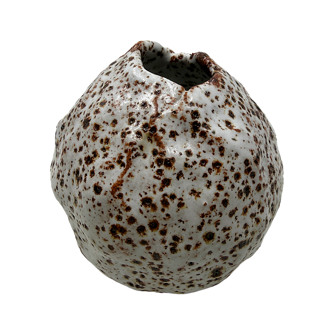 KAT HALL | ‘Luna Pod Vase II’ - Small / Round | Ceramic Vase