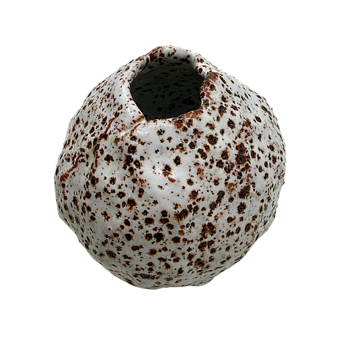 KAT HALL | ‘Luna Pod Vase II’ - Small / Round | Ceramic Vase