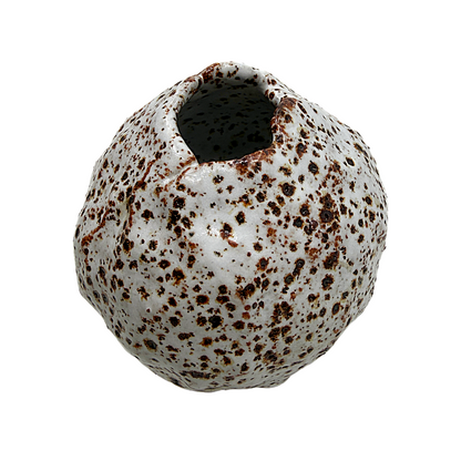 KAT HALL | ‘Luna Pod Vase II’ - Small / Round | Ceramic Vase