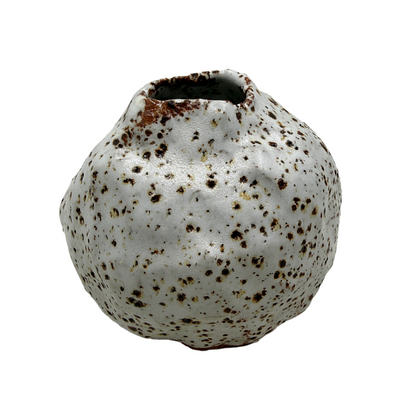 KAT HALL | ‘Luna Pod Vase I’ - Small / Round | Ceramic Vase