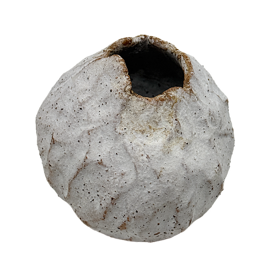 KAT HALL | ‘Luna Pod Vase I’ - Medium / Round | Ceramic Vase