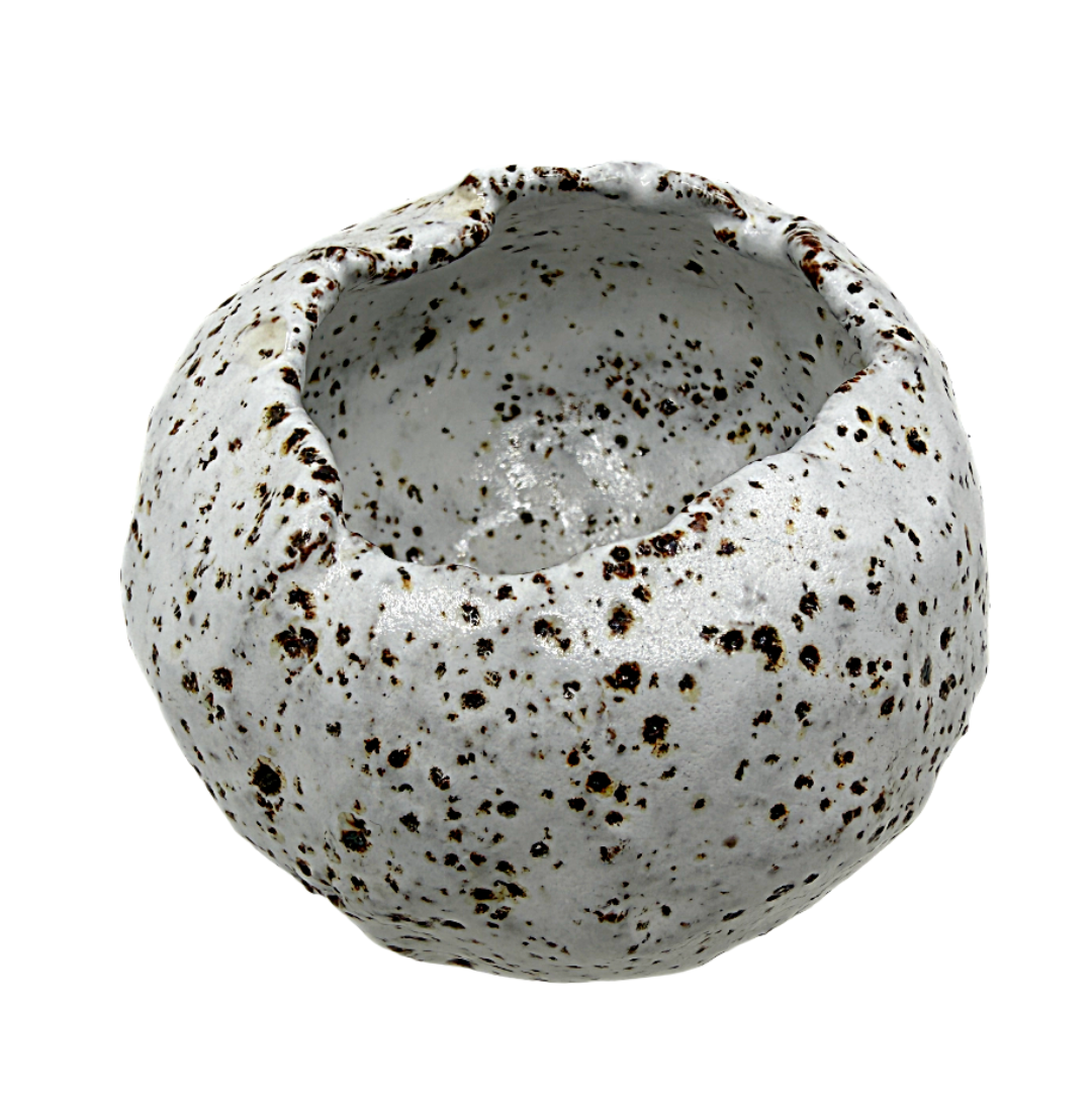 KAT HALL | ‘Luna Pod Vase II’ - Medium / Round | Ceramic Vase