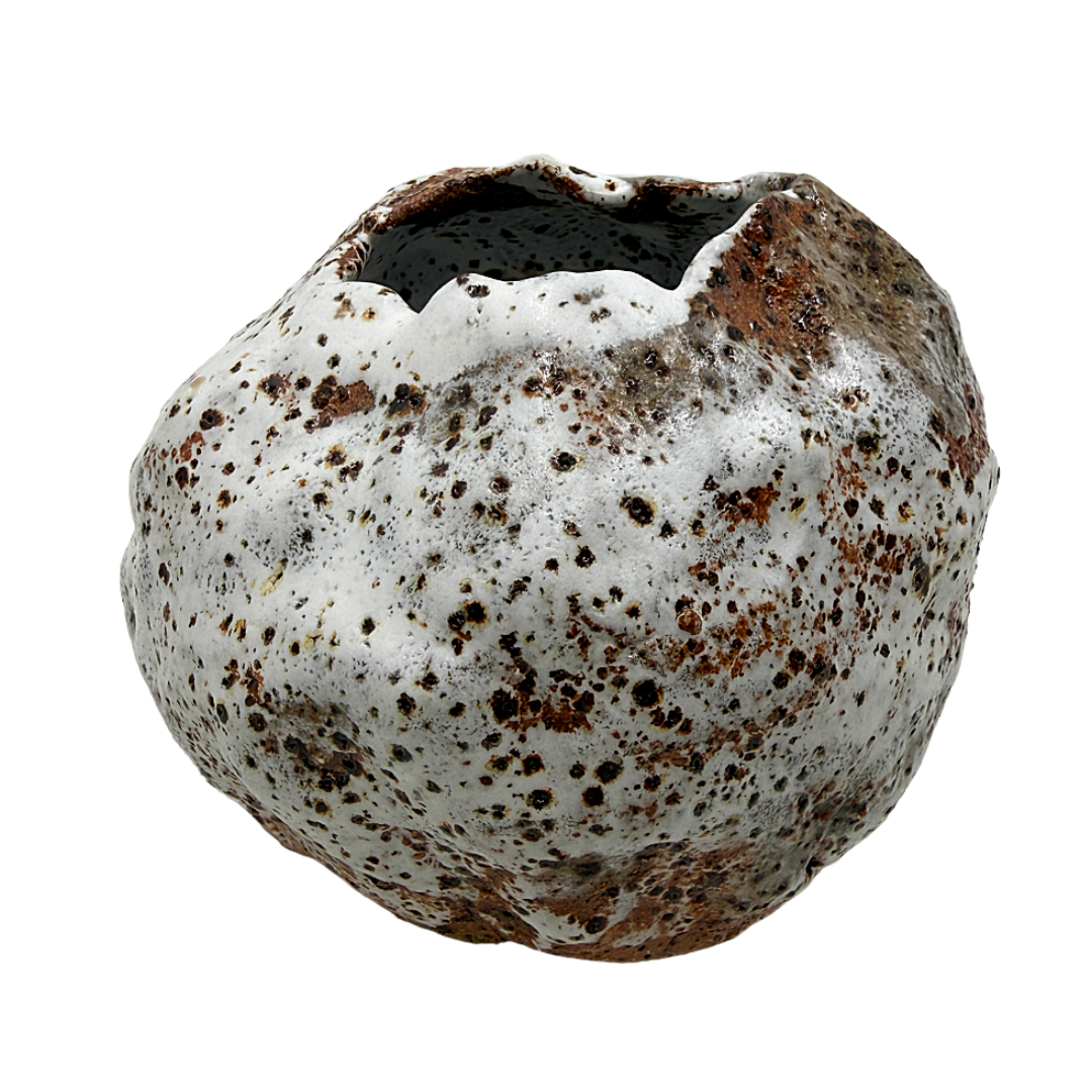 KAT HALL | ‘Luna Pod Vase I’ – Large / Round | Ceramic Vase