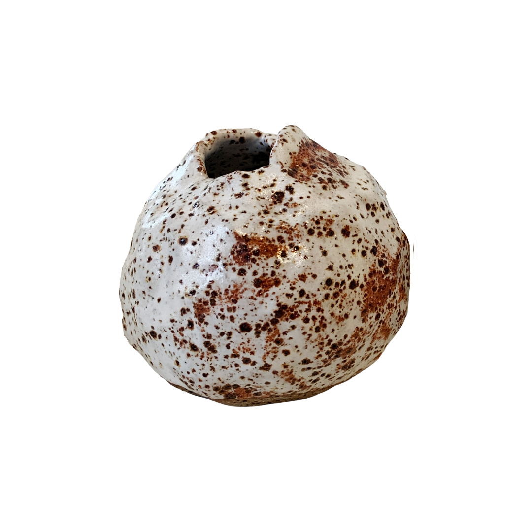 KAT HALL | ‘Luna Pod Vase III’ - Medium / Round | Ceramic Vase