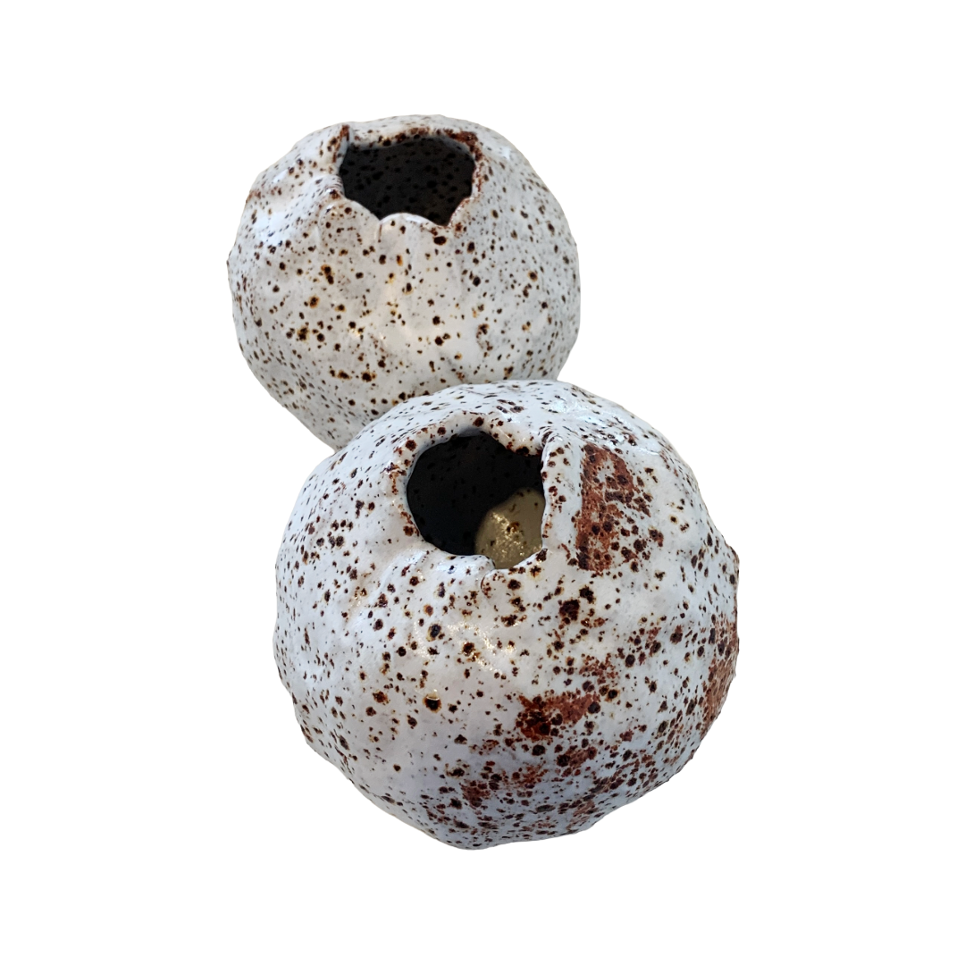 KAT HALL | ‘Luna Pod Vase III’ - Medium / Round | Ceramic Vase