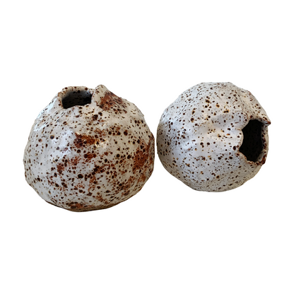 KAT HALL | ‘Luna Pod Vase III’ - Medium / Round | Ceramic Vase