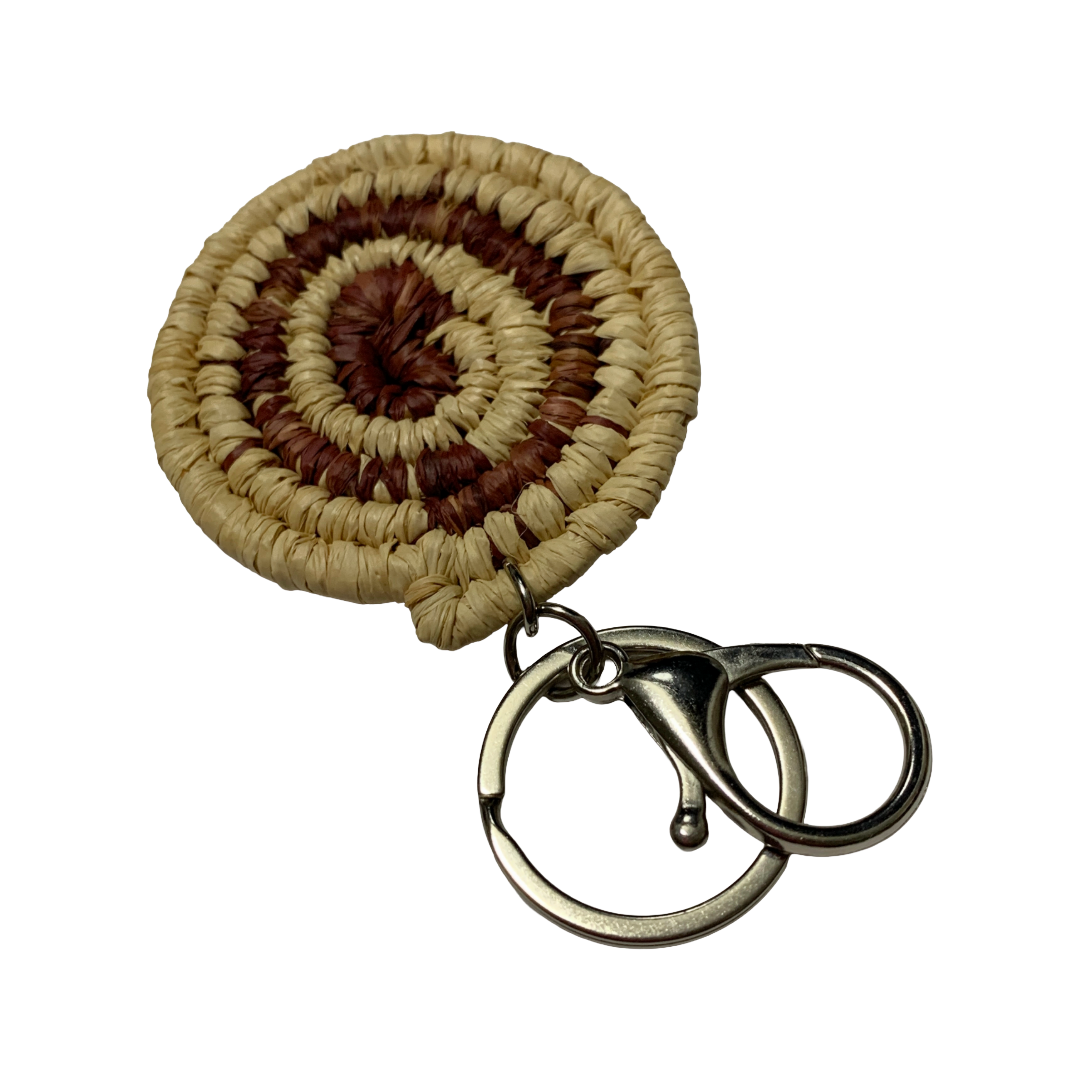 KATIJAH NOWLAN | ‘Keyring #2- Brown / Natural’ | Woven Raffia