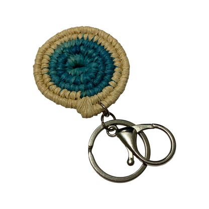 KATIJAH NOWLAN | ‘Keyring #4- Bright Blue / Natural’ | Woven Raffia