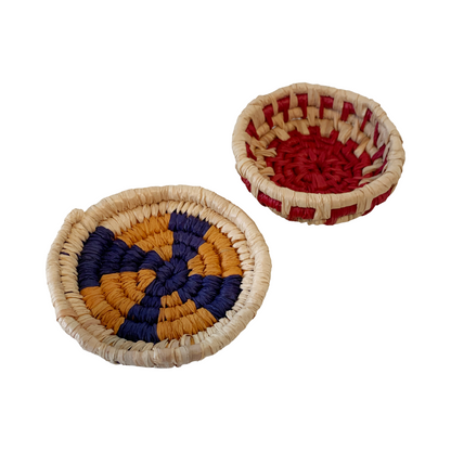 WEAVED BY THE SEA | ‘Small Woven Bowl – Red’ | 2026 | woven raffia