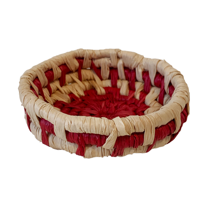 WEAVED BY THE SEA | ‘Small Woven Bowl – Red’ | 2026 | woven raffia