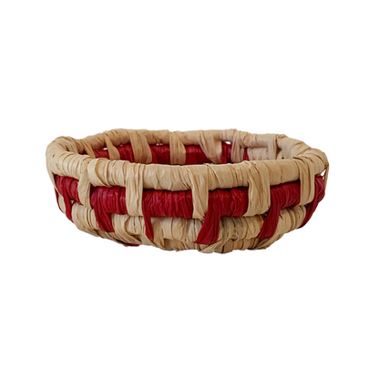 WEAVED BY THE SEA | ‘Small Woven Bowl – Red’ | 2026 | woven raffia