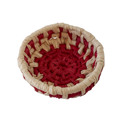 WEAVED BY THE SEA | ‘Small Woven Bowl – Red’ | 2026 | woven raffia