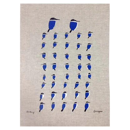 ETHEL MURRAY - Girringun Art Centre | 'Kingfisher' | Linen tea towel