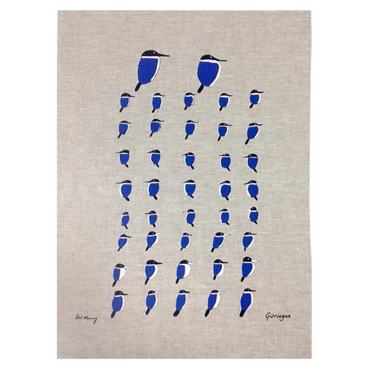 ETHEL MURRAY - Girringun Art Centre | 'Kingfisher' | Linen tea towel