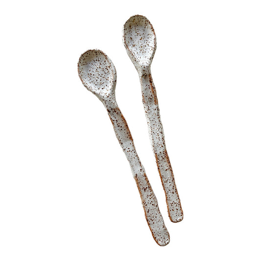 KAT HALL | 'Moon Phase - Long Salad Spoons'  | Ceramic / set of 2