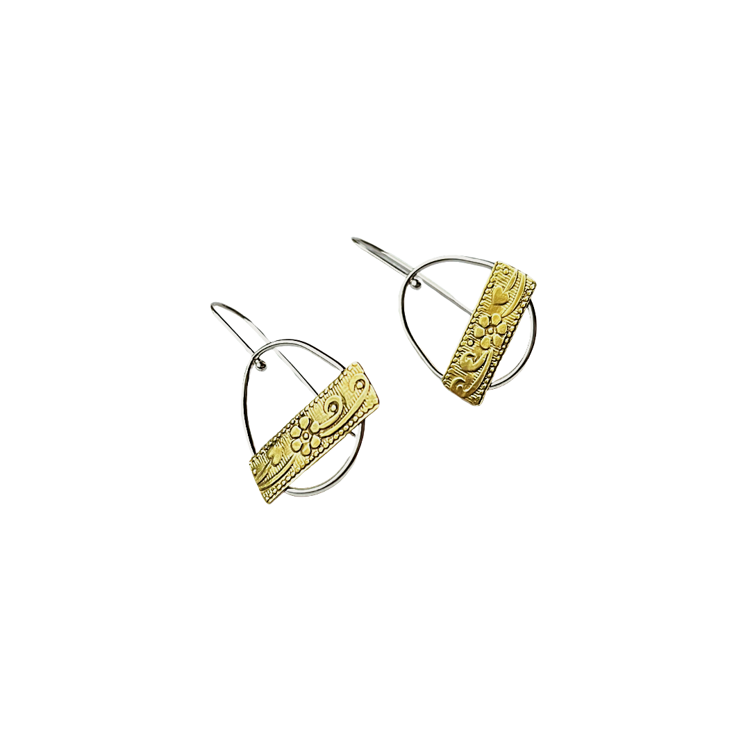 KATE HUNTER | ‘Swim Towel’ | Earrings | Brass / silver