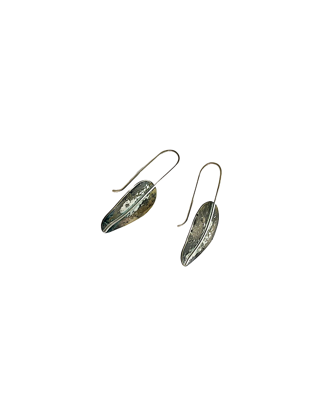 KATE HUNTER | ‘Leaf’ | Earrings | 925 Sterling silver / patina / French ear wires