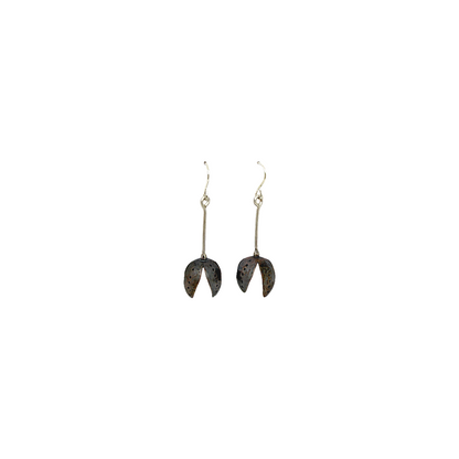 Kate Hunter | ‘Pods’ | Earrings | Copper / silver / patina