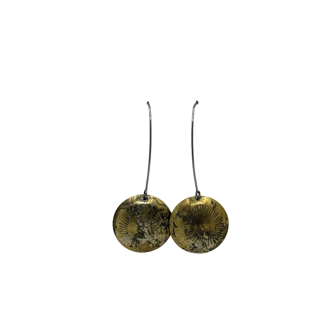 Kate Hunter | ‘Coral’ | Earrings | Brass / silver / stainless steel / patina