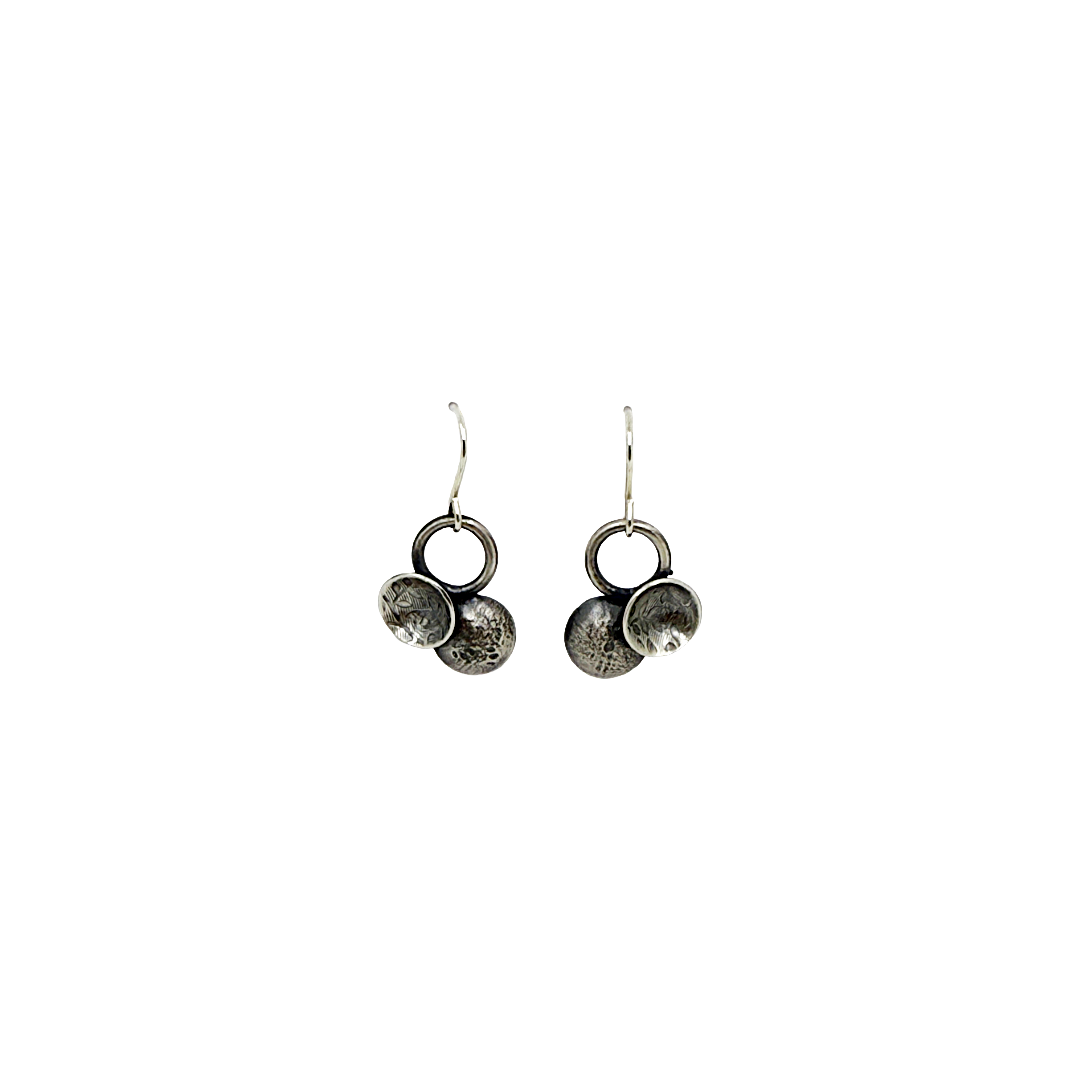 Kate Hunter | ‘Bubbles’ | Earrings | Silver / patina