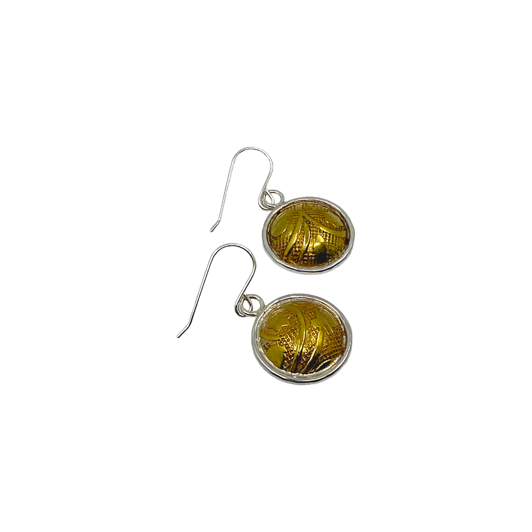 Kate Hunter | ‘Swish’| Earrings | Silver / recycled brass
