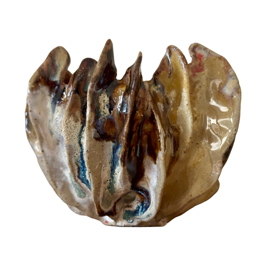 KIM NOLAN | ‘Seed Pod Bowl #6’ | Mid-fire clay / glaze / stain