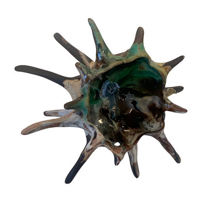 KIM NOLAN | 'Spikey Coral #4a' | Mid-fire black clay, glaze, glass + sand