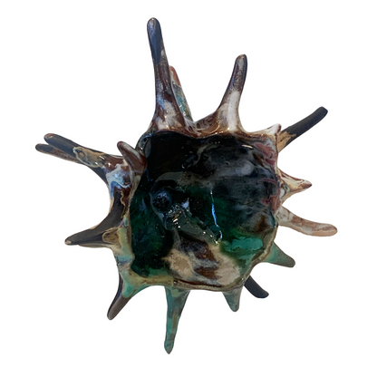 KIM NOLAN | 'Spikey Coral #4a' | Mid-fire black clay, glaze, glass + sand