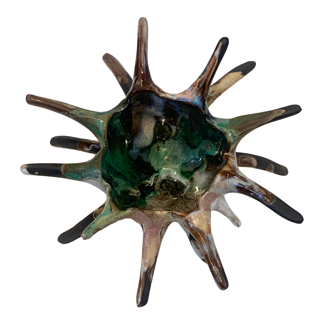 KIM NOLAN | 'Spikey Coral #6a' | Mid-fire black clay, glaze, glass + sand