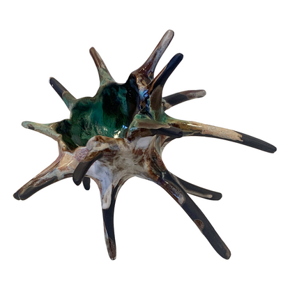 KIM NOLAN | 'Spikey Coral #6a' | Mid-fire black clay, glaze, glass + sand