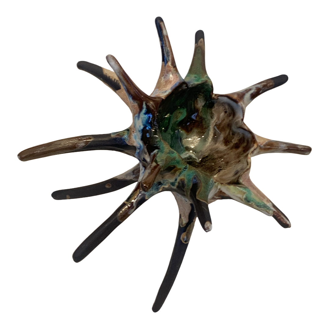 KIM NOLAN | 'Spikey Coral #6a' | Mid-fire black clay, glaze, glass + sand