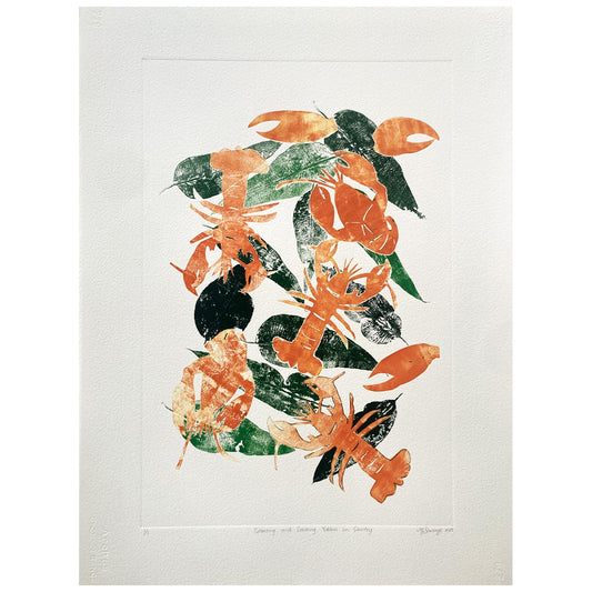 KASSANDRA SAVAGE | ‘Collecting and Cooking Yabbies on Country’ | Monoprint