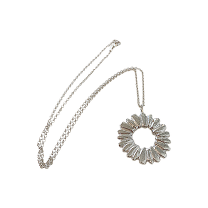 LAURA SCOTT STUDIO | ‘Sunburst Pendant & Chain’ | Sandcast 925 Sterling Silver