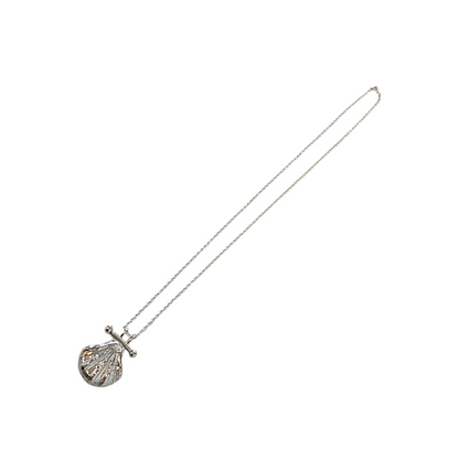 LAURA SCOTT STUDIO | ‘Sandcast Seashell & Chain’ | 925 sterling silver