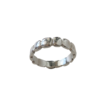 LAURA SCOTT STUDIO | 'Tidal Flow Band Ring' | Sandcast 925 Sterling Silver