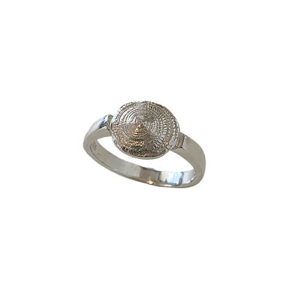 LAURA SCOTT STUDIO | 'Sundial Impression Round Ring' | 925 Sterling Silver | Size S