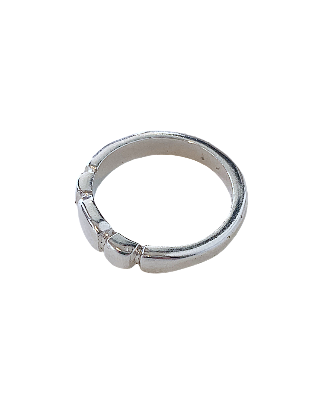 LAURA SCOTT STUDIO | 'Coastal Tiered band' | Sandcast 925 Sterling Silver | Size M