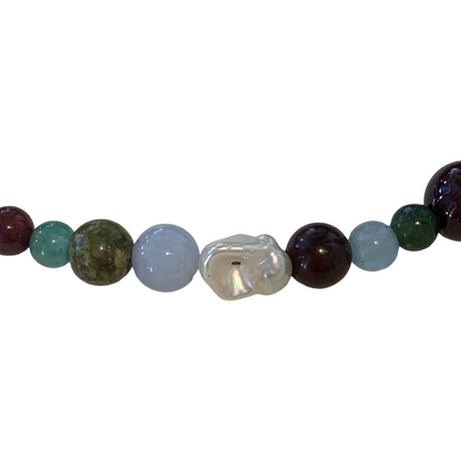 LAURA SCOTT STUDIO | Mixed Gemstone & Freshwater Pearl Bracelet #2 | 2026 | 925 Sterling Silver