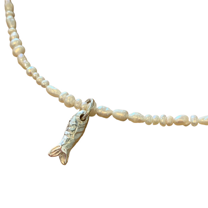 LAURA SCOTT STUDIO | Sandcast Reef Fish + Freshwater Pearls | 2026 | 925 Sterling Silver