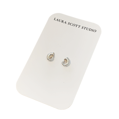 LAURA SCOTT STUDIO | Spirula Seashell Studs | 2026 | Sterling Silver