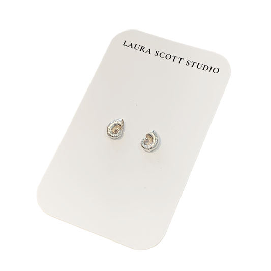 LAURA SCOTT STUDIO | Spirula Seashell Studs | 2026 | Sterling Silver