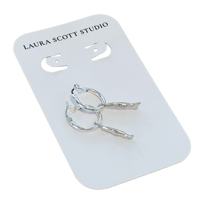LAURA SCOTT STUDIO | Sandcast Reef Fish Huggie Hoops | 2026 | Sterling Silver